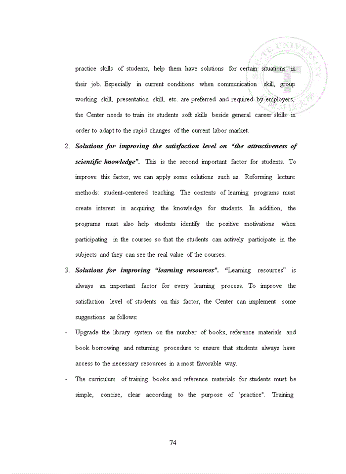 image for page Study on learner’s satisfaction with training quality at job placement centers, hai duong city