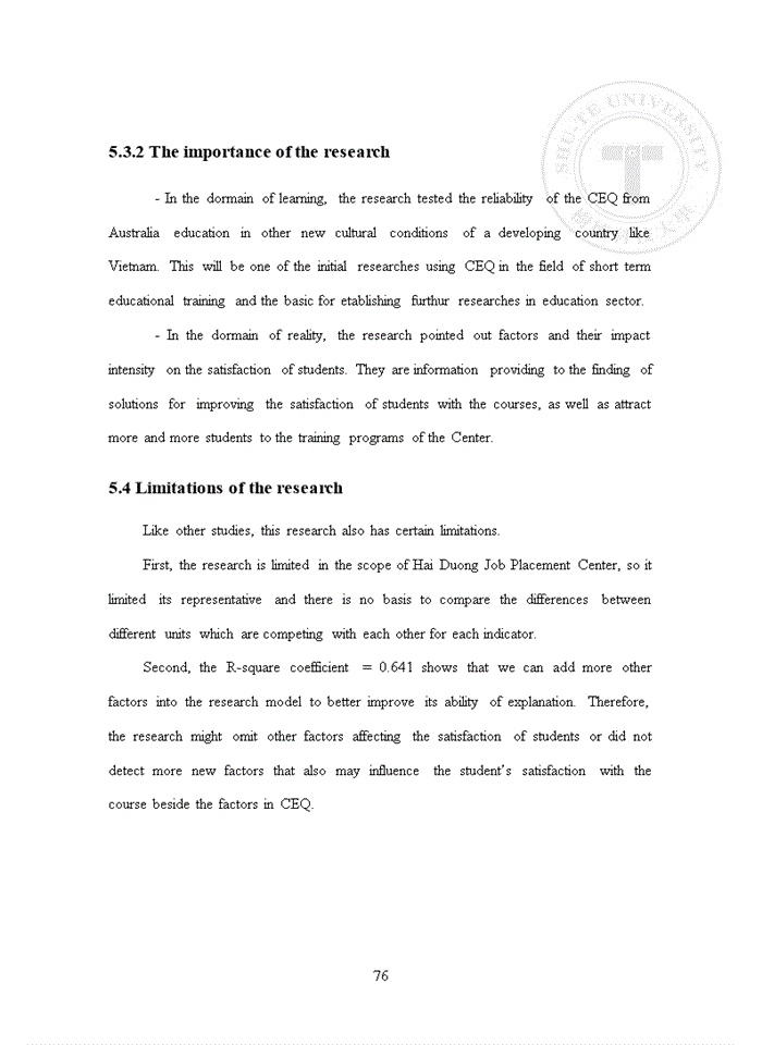 image for page Study on learner’s satisfaction with training quality at job placement centers, hai duong city
