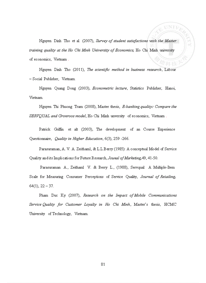 image for page Study on learner’s satisfaction with training quality at job placement centers, hai duong city