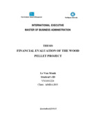 Financial evaluation of the wood pellet project