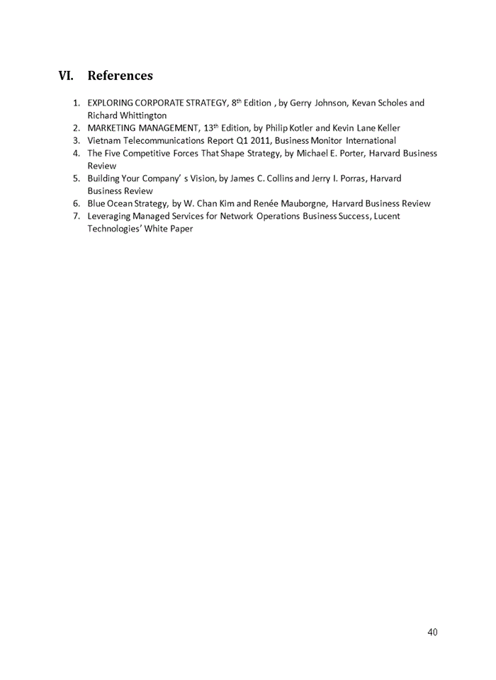 image for page Strategy formulation for Viet Vuong Telecom’s Strategic Business Unit of Telecom Service