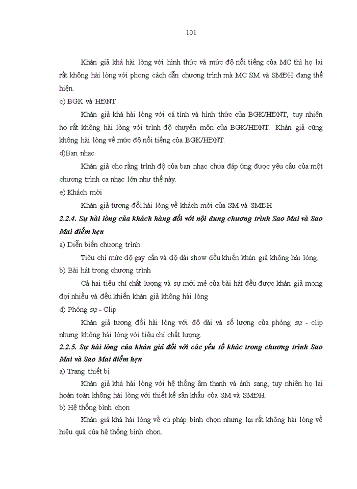 image for page Đánh giá sự hài lòng của khách hàng đối với chương trình Sao Mai và Sao Mai điểm hẹn của Ban Văn nghệ Đài truyền hình Việt Nam