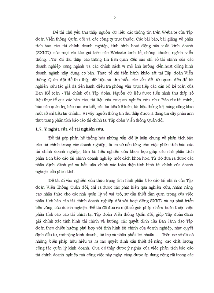 image for page Hoàn thiện phân tích Báo cáo tài chính tại Tập đoàn Viễn thông Quân đội Viettel