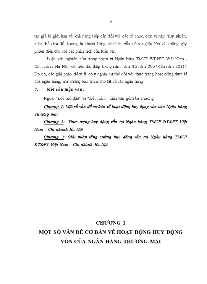 image for page Tăng cường huy động vốn tại Ngân hàng TMCP ĐT&PT Việt Nam – Chi nhánh Hà Nội