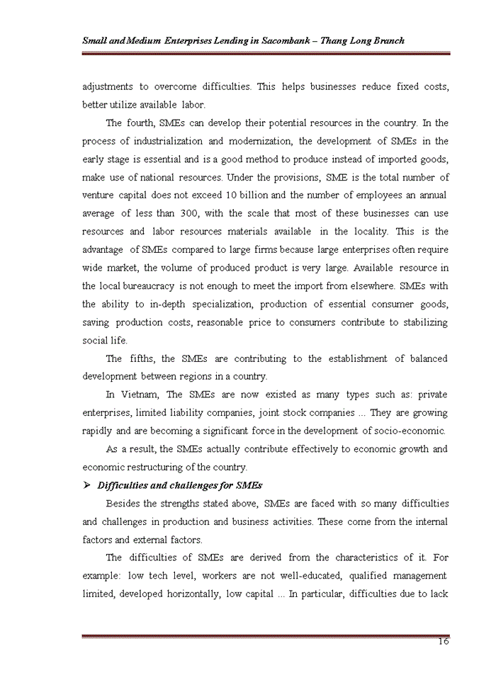 image for page Small and Medium Enterprises Lending in Sacombank – Thang Long Branch