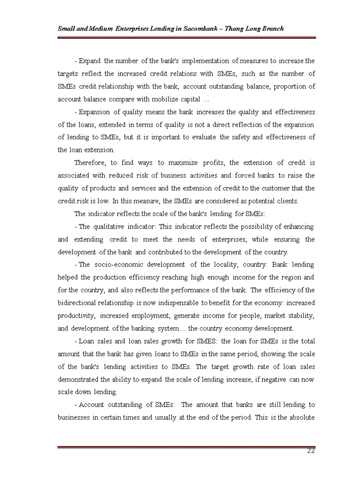 image for page Small and Medium Enterprises Lending in Sacombank – Thang Long Branch