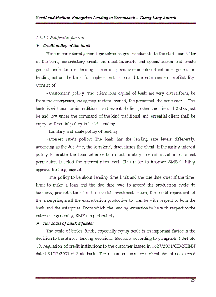 image for page Small and Medium Enterprises Lending in Sacombank – Thang Long Branch