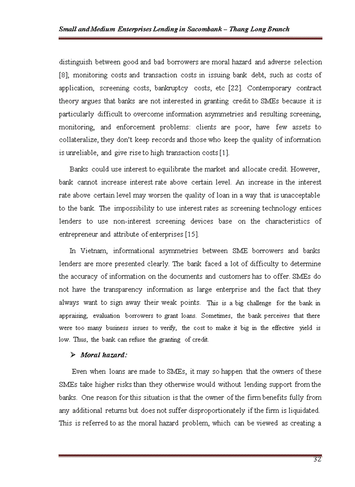 image for page Small and Medium Enterprises Lending in Sacombank – Thang Long Branch