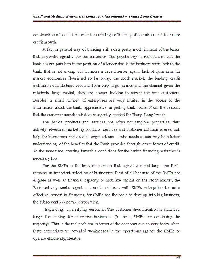 image for page Small and Medium Enterprises Lending in Sacombank – Thang Long Branch
