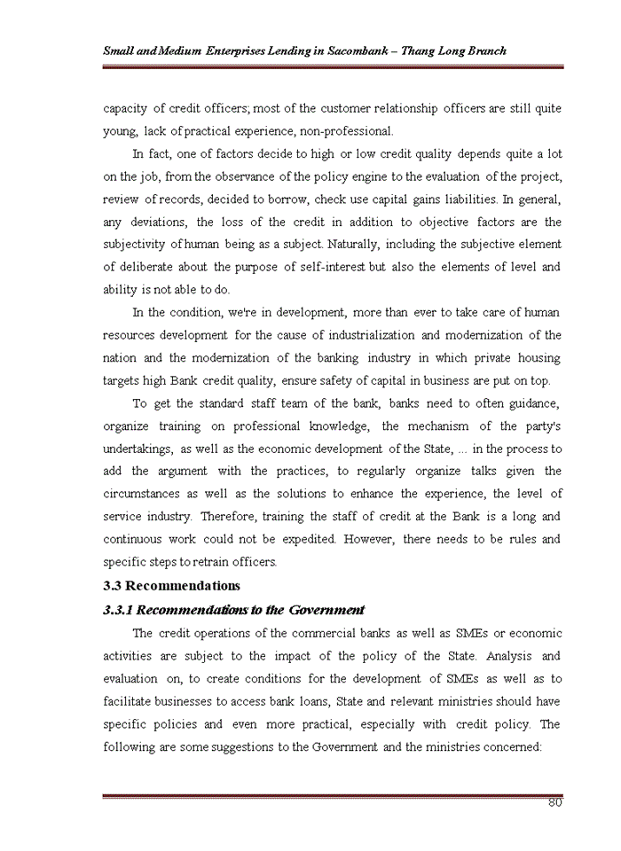 image for page Small and Medium Enterprises Lending in Sacombank – Thang Long Branch