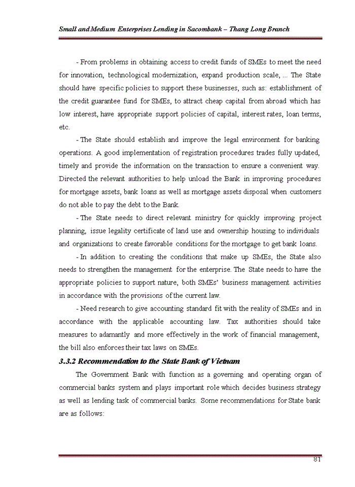 image for page Small and Medium Enterprises Lending in Sacombank – Thang Long Branch