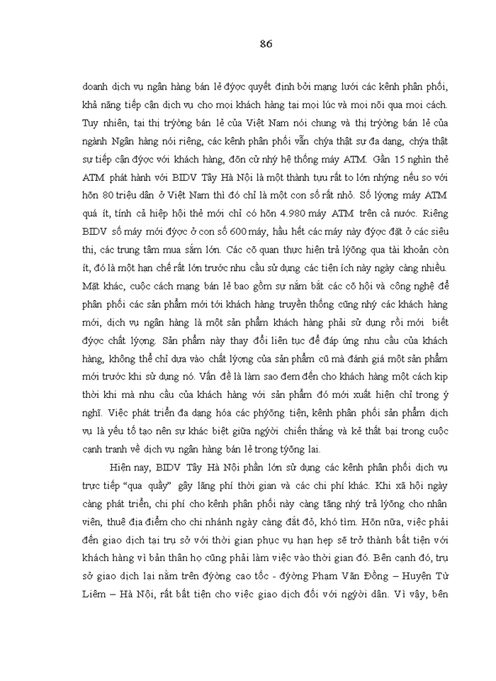 image for page Phát triển dịch vụ ngân hàng bán lẻ tại Ngân hàng TMCP Đầu tư và phát triển Việt Nam Chi nhánh Tây Hà Nội