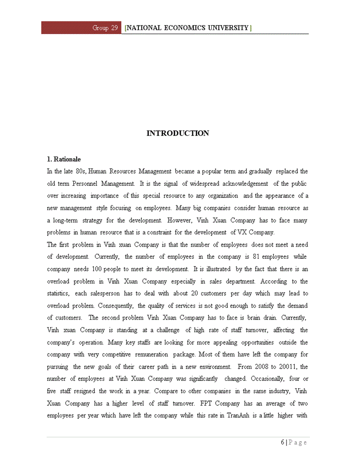 image for page Enhancing staff motivation at Vinh Xuan Company