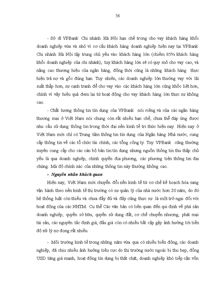 image for page Nâng cao hiệu quả cho vay tại ngân hàng TMCP Việt Nam Thịnh Vượng - Chi nhánh Hà Nội