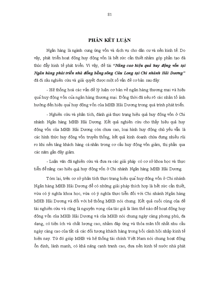 image for page Nâng cao hiệu quả huy động vốn tại ngân hàng phát triển nhà đồng bằng sông Cửu Long – Chi nhánh Hải Dương