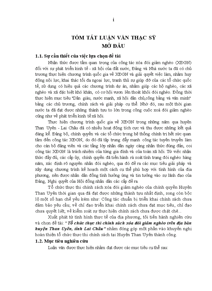 image for page Tổ chức thực thi chính sách xoá đói giảm nghèo trên địa bàn huyện than uyên, tỉnh lai châu