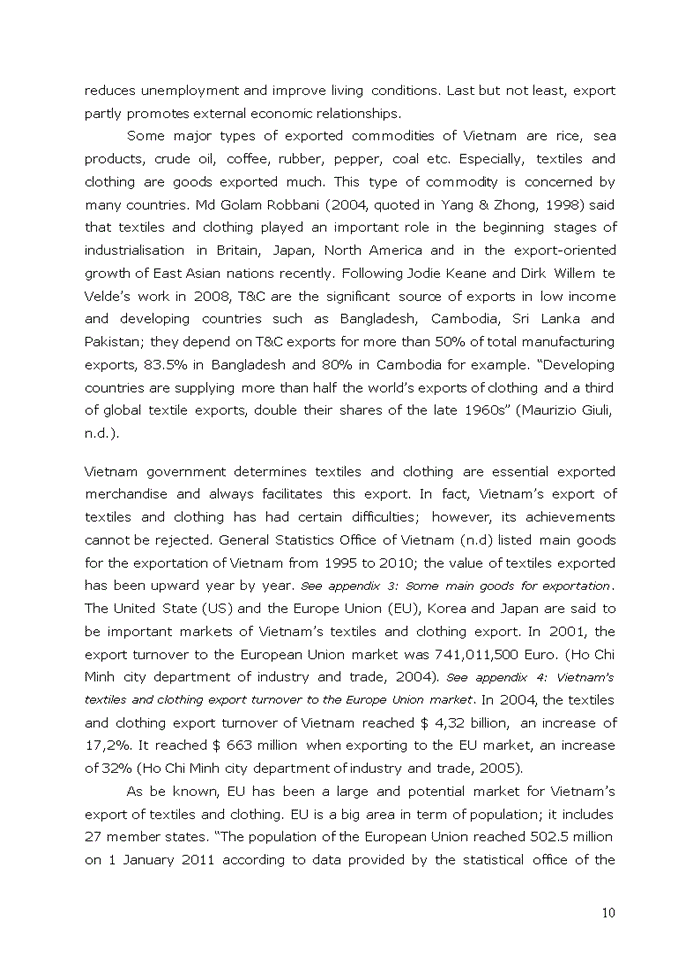 image for page Difficulties in vietnam’s export of textiles and clothing to the european union market in the period from 1992 to 2007
