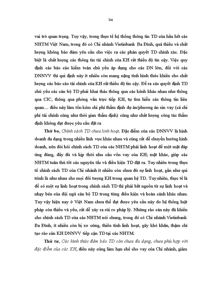 image for page Giải pháp mở rộng và nâng cao chất lượng tín dụng đối với doanh nghiệp nhỏ và vừa tại Ngân hàng TMCP Công thương Việt Nam- Chi nhánh Ba Đình