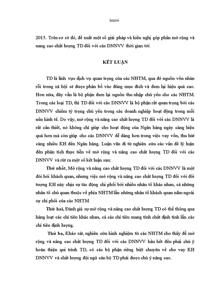 image for page Giải pháp mở rộng và nâng cao chất lượng tín dụng đối với doanh nghiệp nhỏ và vừa tại Ngân hàng TMCP Công thương Việt Nam- Chi nhánh Ba Đình