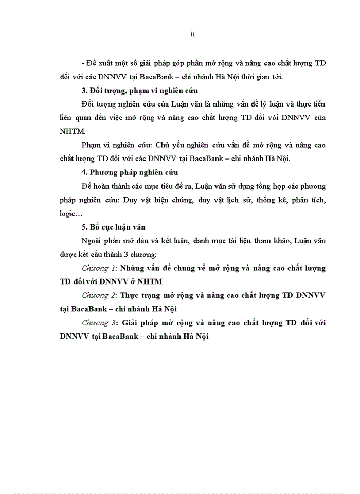 image for page Giải pháp mở rộng và nâng cao chất lượng tín dụng đối với doanh nghiệp nhỏ và vừa tại Ngân hàng TMCP Bắc Á- Chi nhánh Hà Nội