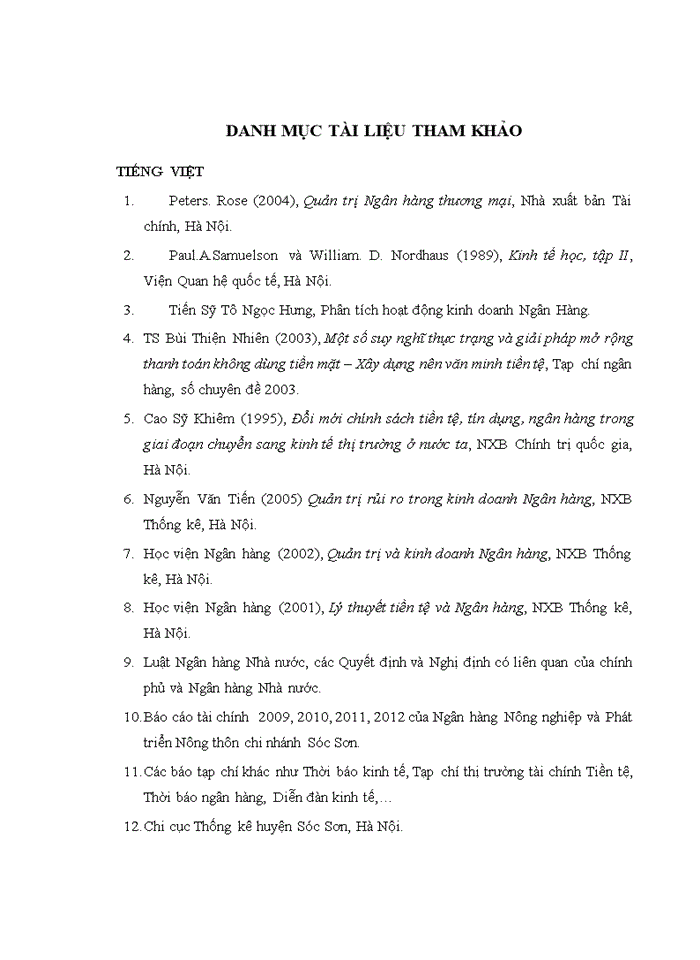 image for page Giải pháp nâng cao hiệu quả huy động vốn tại  NHNo&PTNT Sóc Sơn