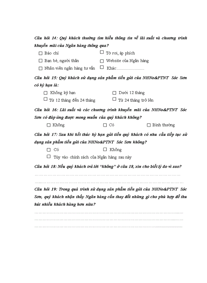 image for page Giải pháp nâng cao hiệu quả huy động vốn tại  NHNo&PTNT Sóc Sơn