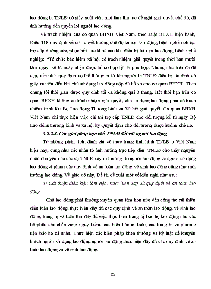 image for page Giải pháp hoàn thiện chính sách BHXH về chế độ TNLĐ ở Việt Nam