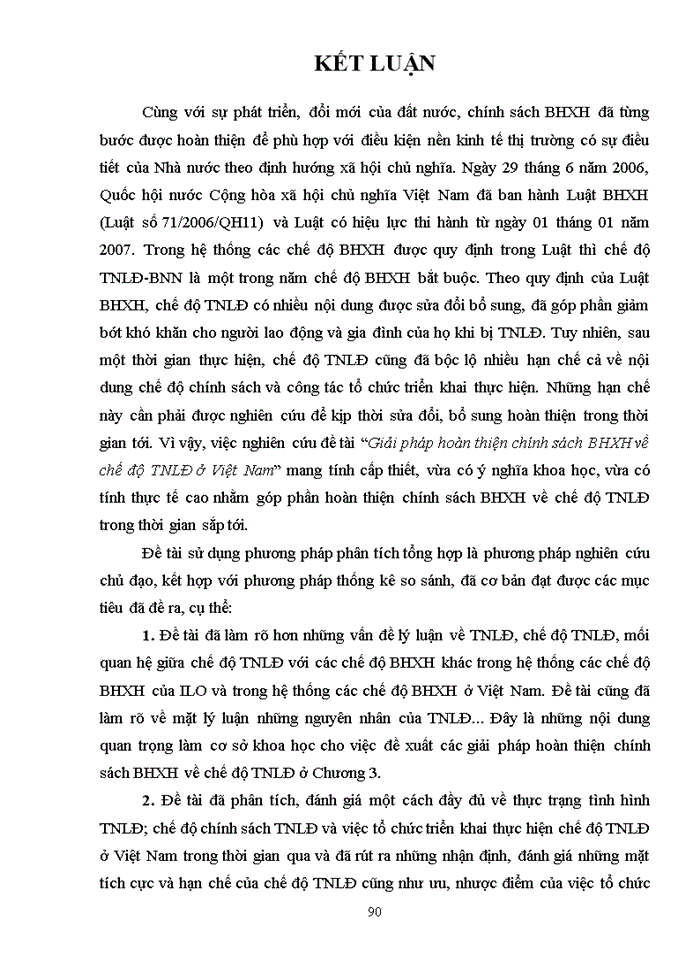 image for page Giải pháp hoàn thiện chính sách BHXH về chế độ TNLĐ ở Việt Nam