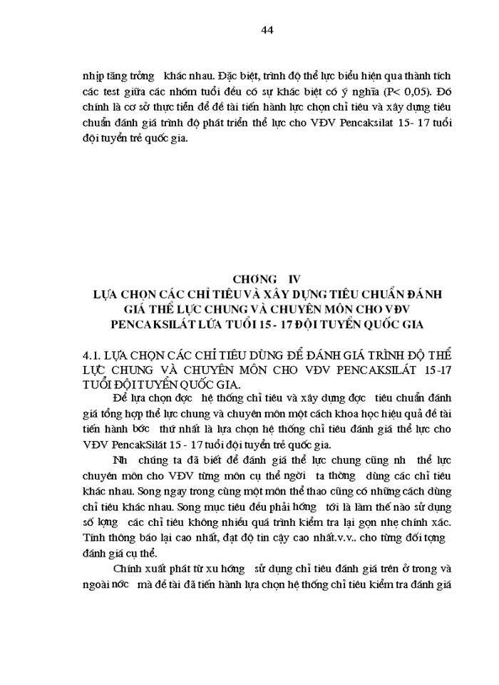 image for page Nghiên cứu xây dựng tiêu chuẩn đánh giá trình độ thể lực cho vận động viên môn pencaksilát đội tuyển trẻ quốc gia lứa tuổi 15 - 17