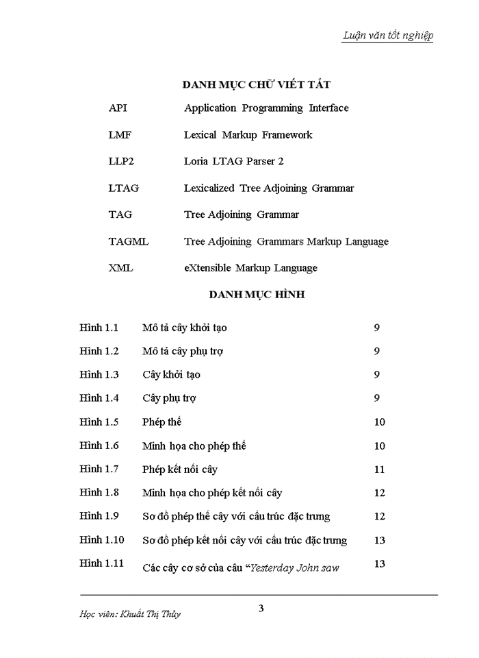 image for page Xây dựng cơ sở dữ liệu cho phân tích cú pháp tiếng việt với hệ hình thức văn phạm TAG
