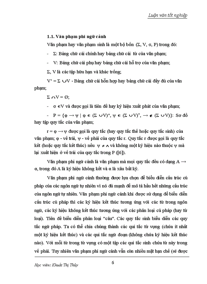 image for page Xây dựng cơ sở dữ liệu cho phân tích cú pháp tiếng việt với hệ hình thức văn phạm TAG