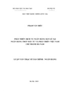 Phát triển dịch vụ ngân hàng bán lẻ tại ngân hàng tmcp đầu tư và phát triển việt nam chi nhánh hà nam