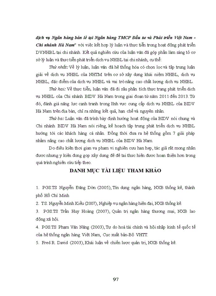 image for page Phát triển dịch vụ ngân hàng bán lẻ tại ngân hàng tmcp đầu tư và phát triển việt nam chi nhánh hà nam