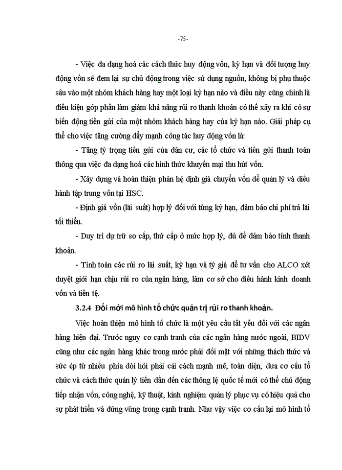 image for page Tìm ra giải pháp tăng cường quản trị rủi ro thanh khoản của Ngân hàng Đầu tư và Phát triển Việt Nam nhằm nâng cao hiệu quả công tác quản lý, giảm thiểu và đề ra các phương án xử lý rủi ro một cách kịp thời