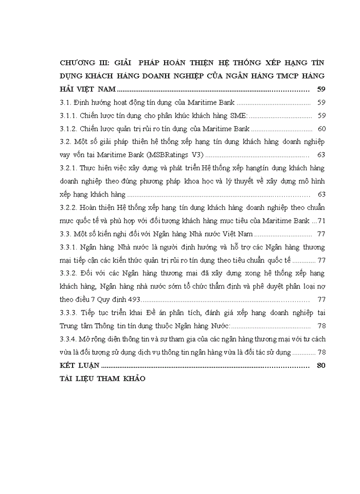 Một số giải pháp hoàn thiện hệ thống xếp hạng khách hàng tại ngân hàng tmcp hàng hải việt nam