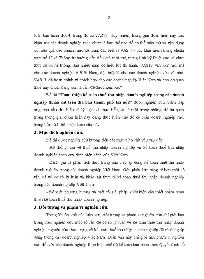 image for page Hoàn thiện kế toán thuế thu nhập doanh nghiệp trong các doanh nghiệp (khảo sát trên địa bàn thành phố Hà nội)