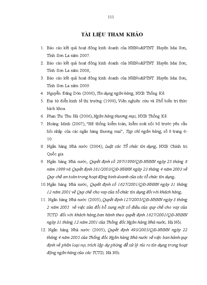 image for page Hoàn thiện tổ chức hạch toán kế toán với việc tăng cường kiểm soát rủi ro tại Chi nhánh Ngân hàng Nông nghiệp và Phát triển nông thôn Huyện Mai Sơn, Tỉnh Sơn La