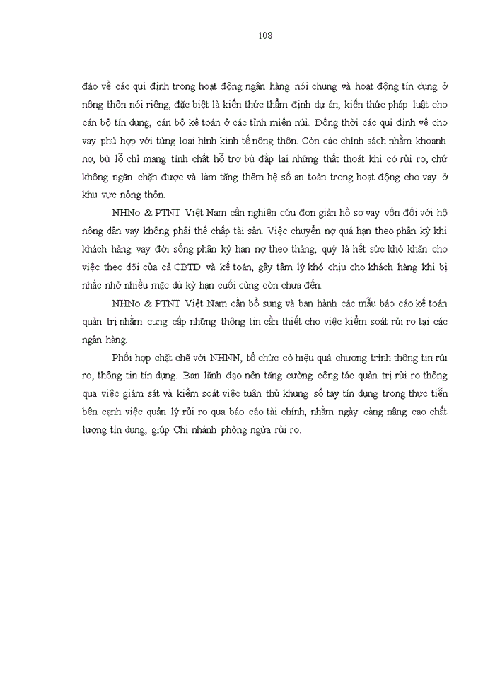 image for page Hoàn thiện tổ chức hạch toán kế toán với việc tăng cường kiểm soát rủi ro tại Chi nhánh Ngân hàng Nông nghiệp và Phát triển nông thôn Huyện Mai Sơn, Tỉnh Sơn La