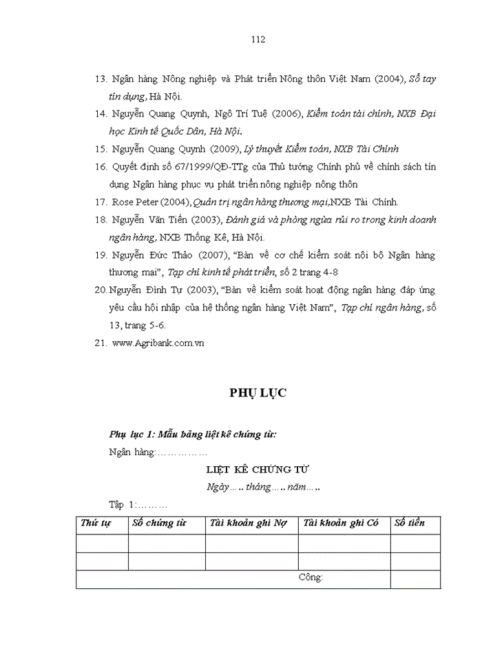 image for page Hoàn thiện tổ chức hạch toán kế toán với việc tăng cường kiểm soát rủi ro tại Chi nhánh Ngân hàng Nông nghiệp và Phát triển nông thôn Huyện Mai Sơn, Tỉnh Sơn La