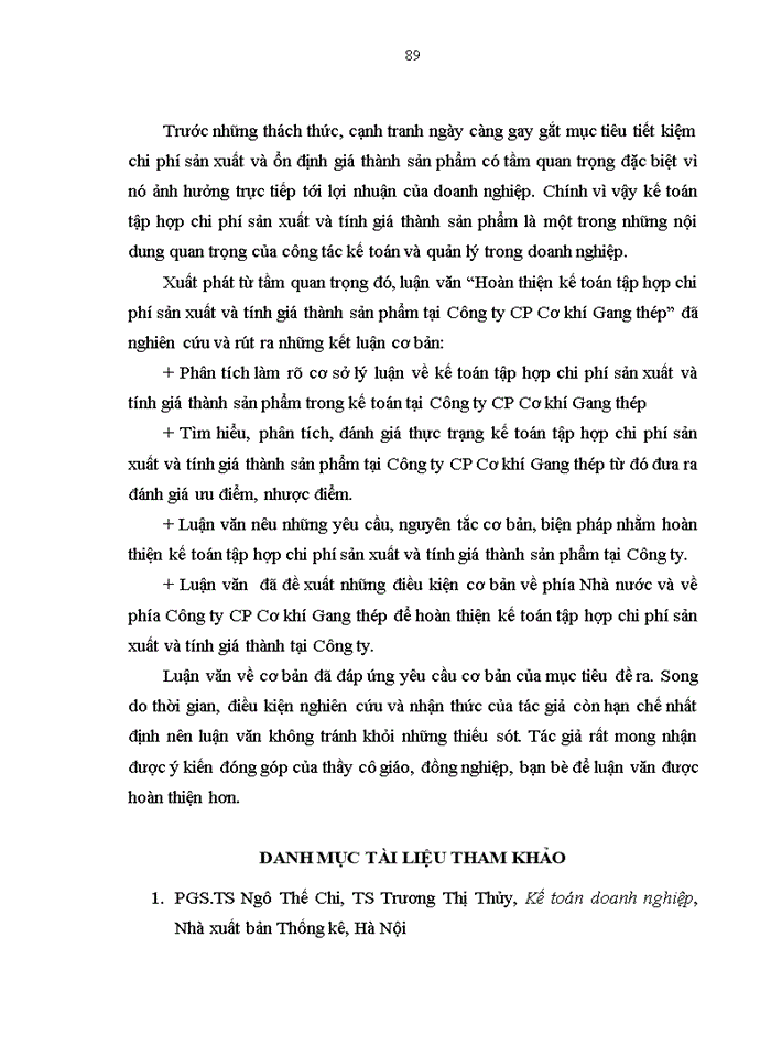 image for page Hoàn thiện kế toán tập hợp chi phí sản xuất và tính giá thành sản phẩm tại Công ty Cổ phần Cơ khí Gang Thép