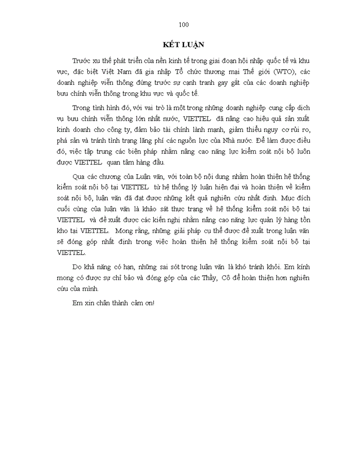 image for page Hoàn thiện việc áp dụng hệ thống kiểm soát nội bộ nhằm tăng cường quản lý hàng tồn kho tại tổng công ty viễn thông quân đội VIETTEL