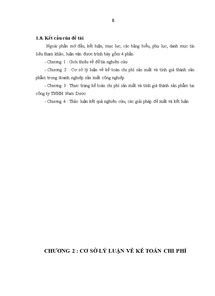 image for page Hoàn thiện kế toán chi phí sản xuất và tính giá thành sản phẩm tại công ty TNHH Nam Dược