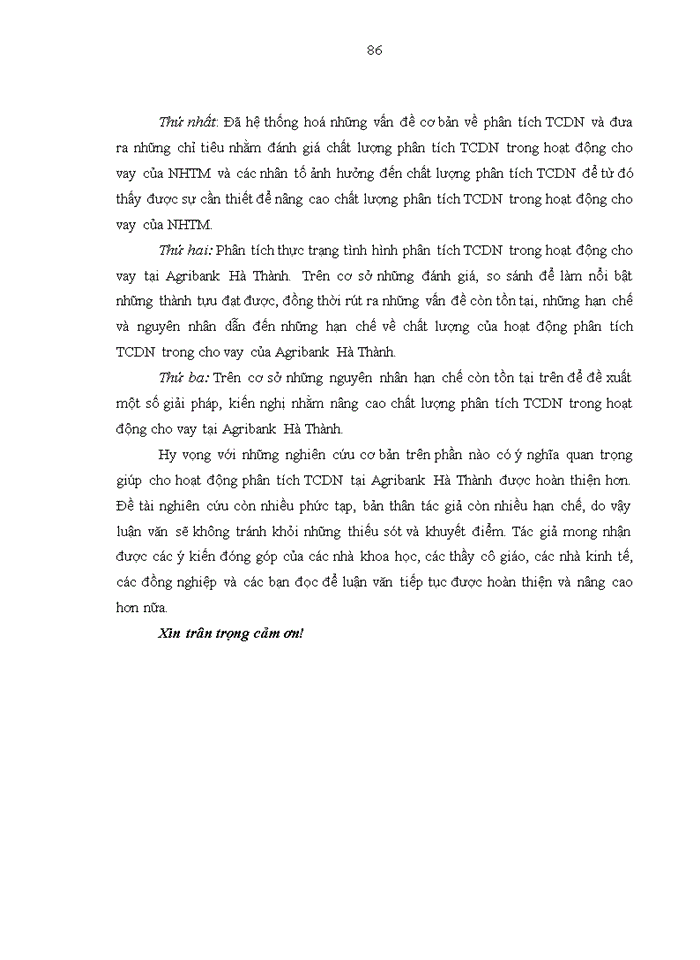 image for page Nâng cao chất lượng phân tích tài chính doanh nghiệp trong hoạt động cho vay tại ngân hàng Nông nghiệp và Phát triển Nông thôn Việt Nam chi nhánh Hà Thành