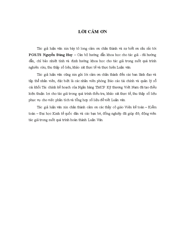 image for page Phân tích báo cáo tài chính tại Ngân hàng TMCP Kỹ Thương Việt Nam, thực trạng và giải pháp