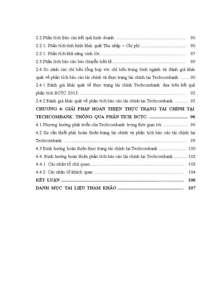 image for page Phân tích báo cáo tài chính tại Ngân hàng TMCP Kỹ Thương Việt Nam, thực trạng và giải pháp