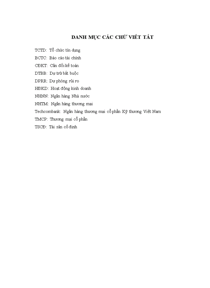 image for page Phân tích báo cáo tài chính tại Ngân hàng TMCP Kỹ Thương Việt Nam, thực trạng và giải pháp