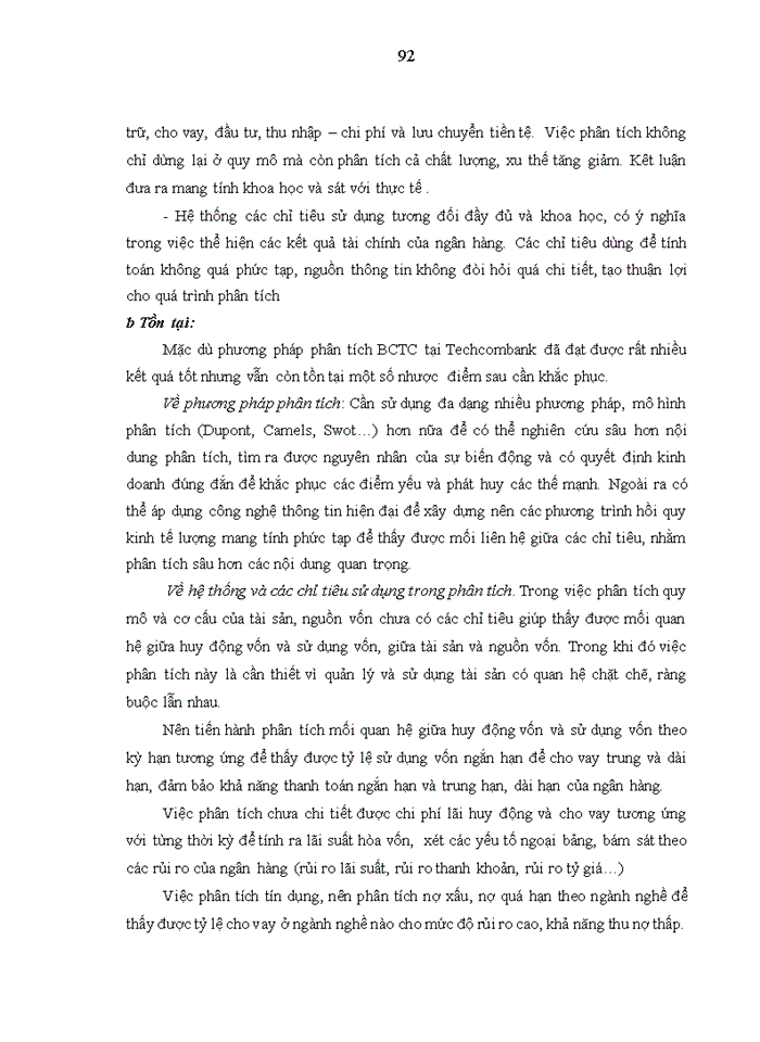 image for page Phân tích báo cáo tài chính tại Ngân hàng TMCP Kỹ Thương Việt Nam, thực trạng và giải pháp