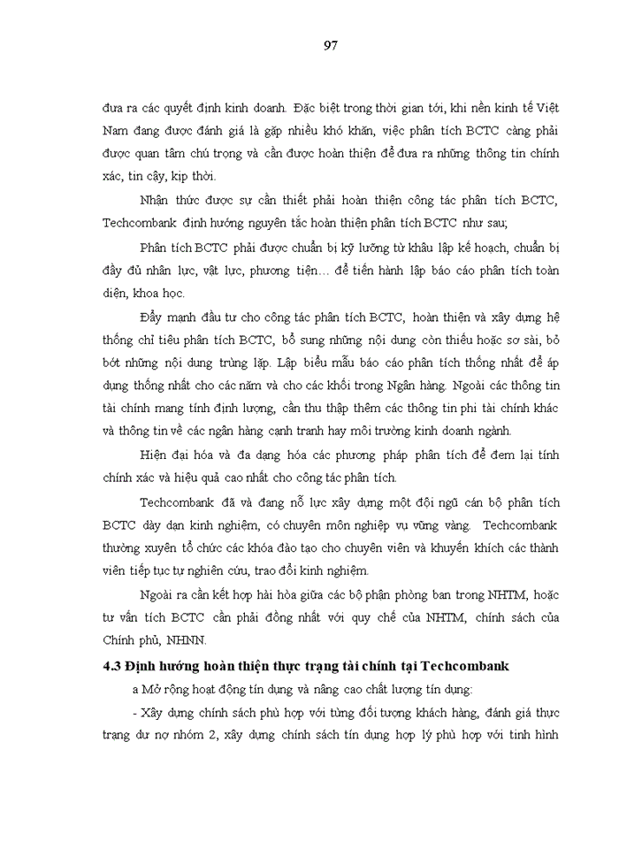 image for page Phân tích báo cáo tài chính tại Ngân hàng TMCP Kỹ Thương Việt Nam, thực trạng và giải pháp