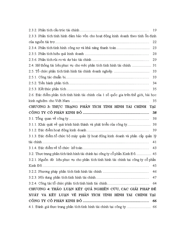 Hoàn thiện phân tích tình hình tài chính tại công ty cổ phần kinh đô miền bắc (nay đổi thành công ty cổ phần kinh đô)