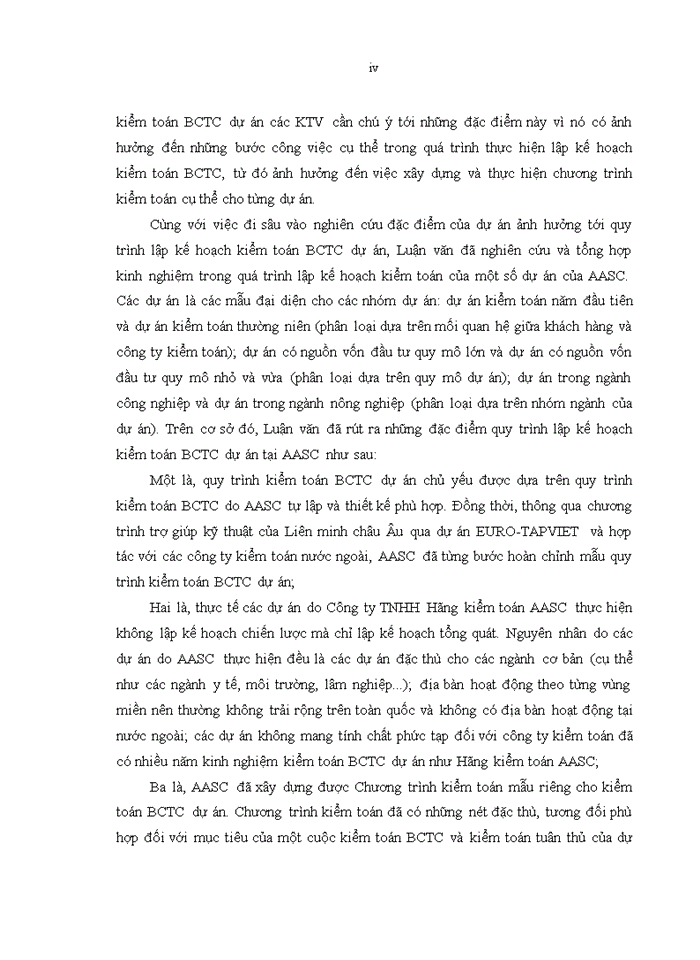 image for page Hoàn thiện quy trình lập kế hoạch kiểm toán báo cáo tài chính dự án do công ty trách nhiệm hữu hạn hãng kiểm toán aasc thực hiện